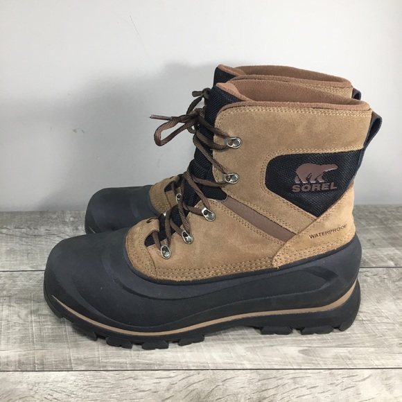 Sorel NM2737 Buxton Mens Lace Up Waterproof Winter Brown Leather Boots Size 12 - Picture 6 of 11